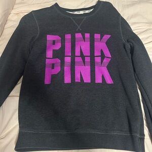VS pink grey crewneck sweatshirt